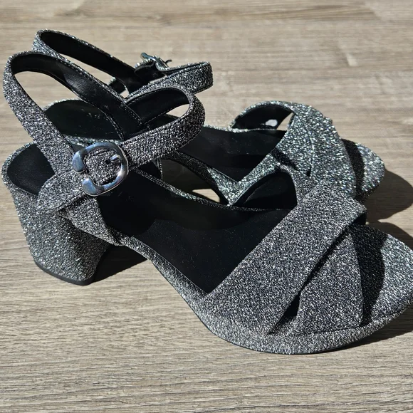 Aerosoles Glitter Sandals in Silver - Picture 3 of 7